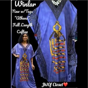 LOWEST🌺 NWT WINLAR WATER PRINCESS COVERUP/ CAFTAN DRESS